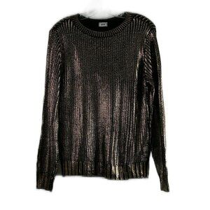 Collection Pimkie - Crew Neck, Long Sleeve, Bright Gold/Black Sweater - Small